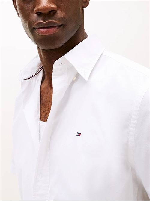 flex poplin solid ss shirt TOMMY HILFIGER | MW0MW37584YCF